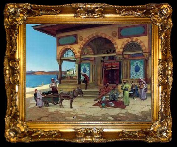 framed  unknow artist Arab or Arabic people and life. Orientalism oil paintings 120, ta009-2